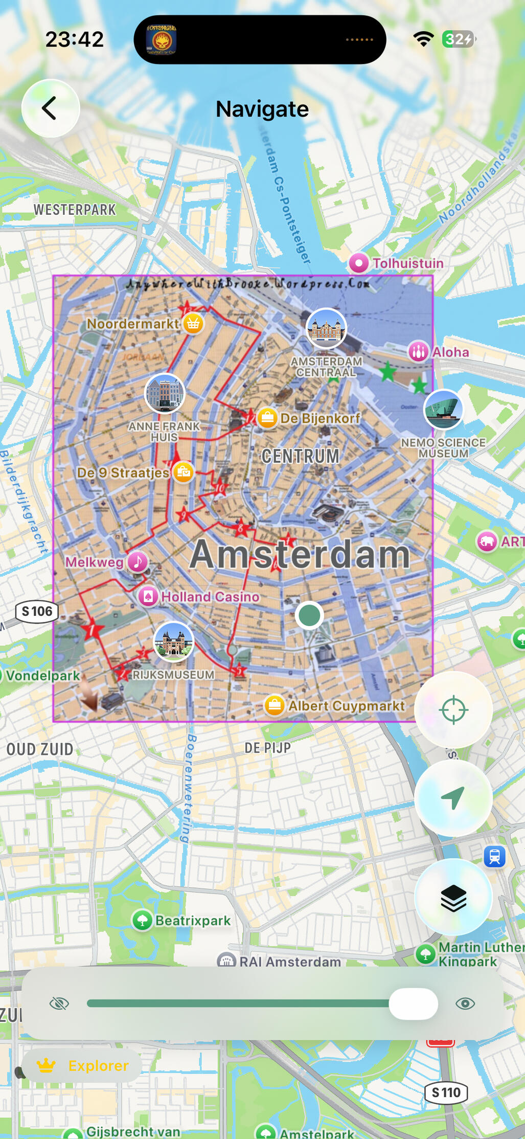 ProjectScreen Watch your maps appear in the list, sorted by distance from your current location or name!